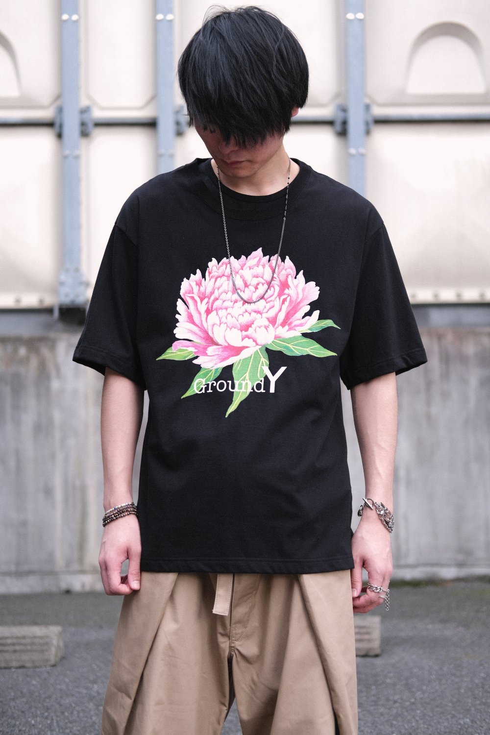 Ground Y [グラウンドワイ] Flower Print Tee Shirts ＜フラワーT 