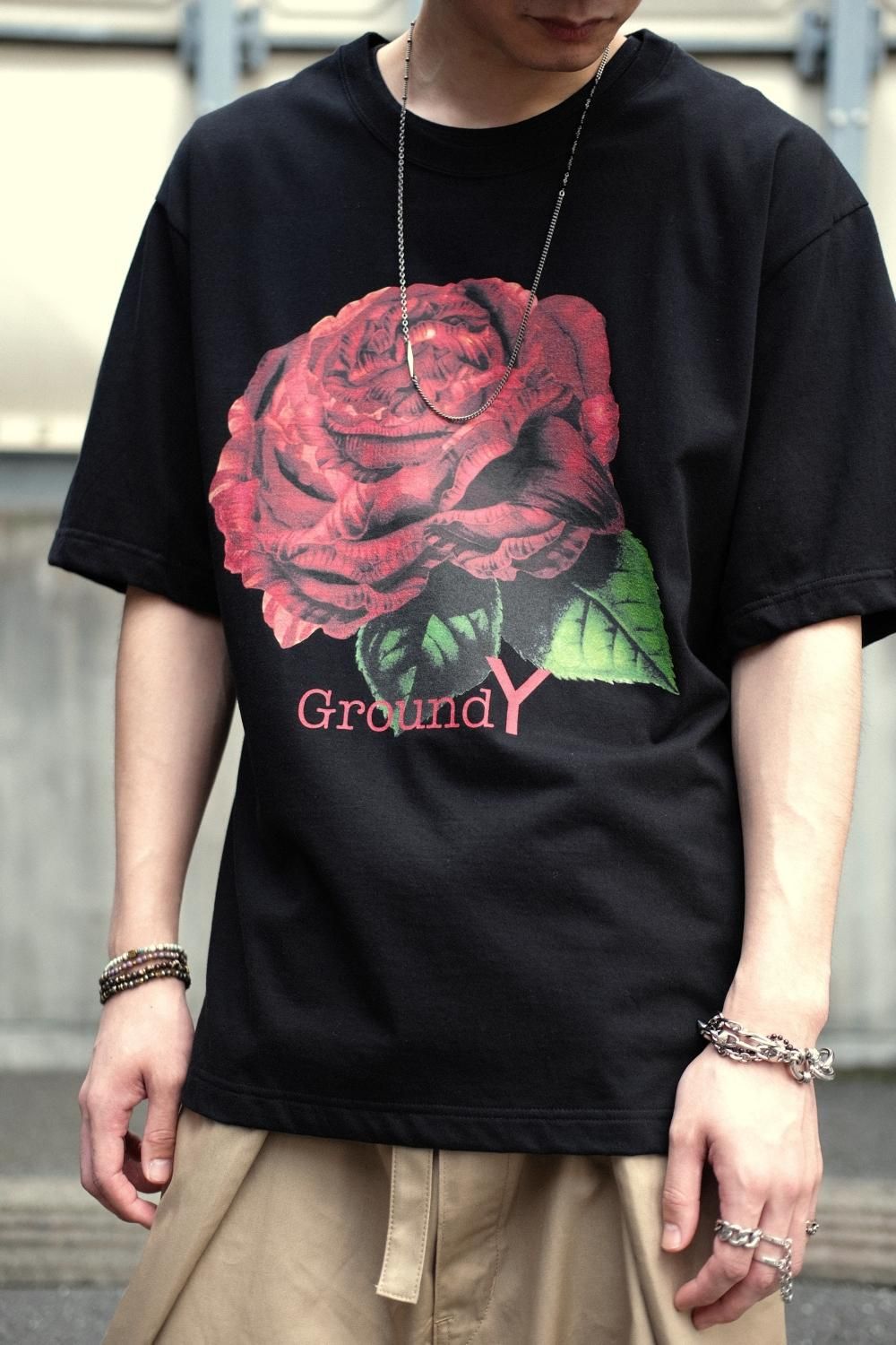 Ground Y [グラウンドワイ] Flower Print Tee Shirts ＜フラワーT