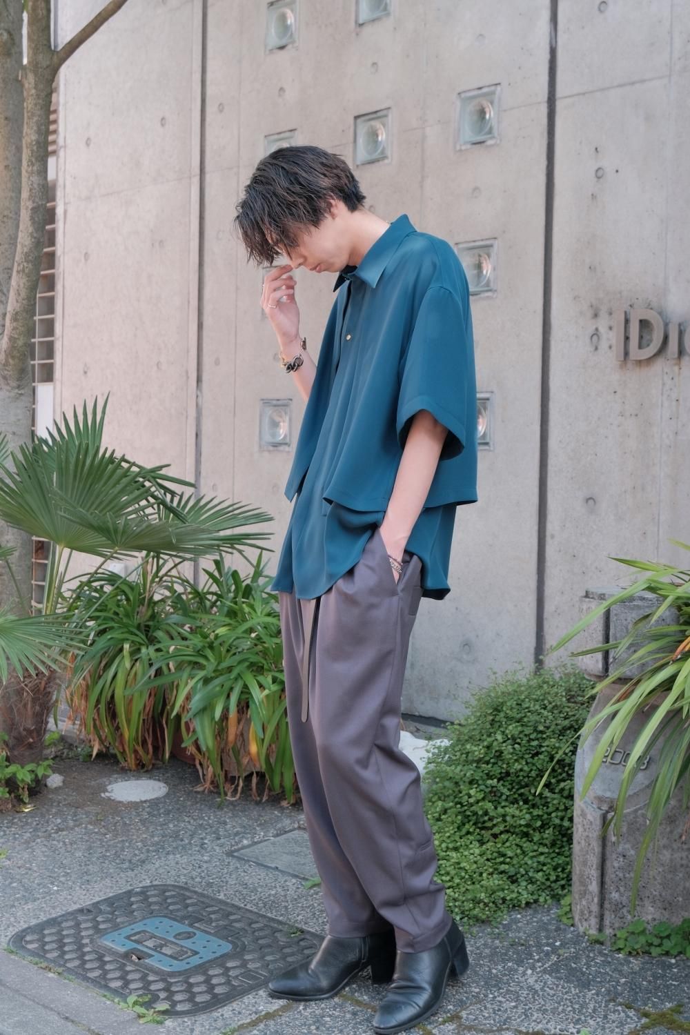 CULLNI [クルニ] Layered Front Short Sleeve Shirt ＜レイヤード 