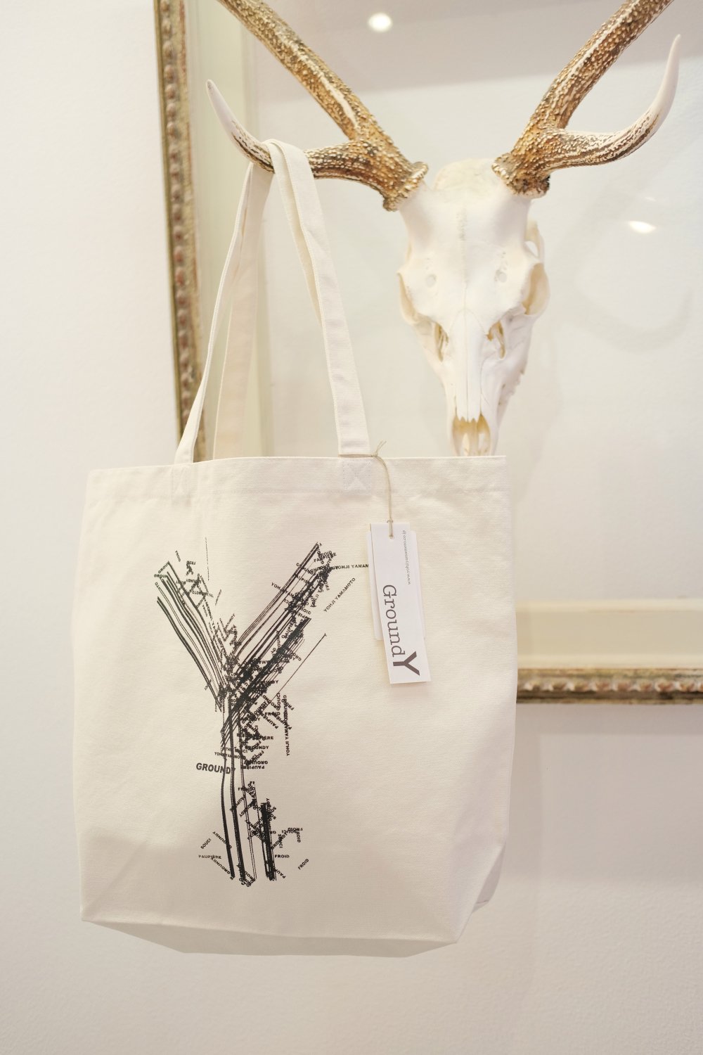 Ground Y [グラウンドワイ] Cotton Canvas Y Tote Bag ＜コットン