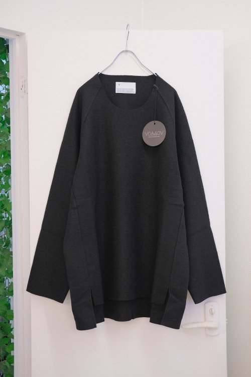 VOAAOV [ヴォアーブ] WOOL RING JERSEY CREW-NECK