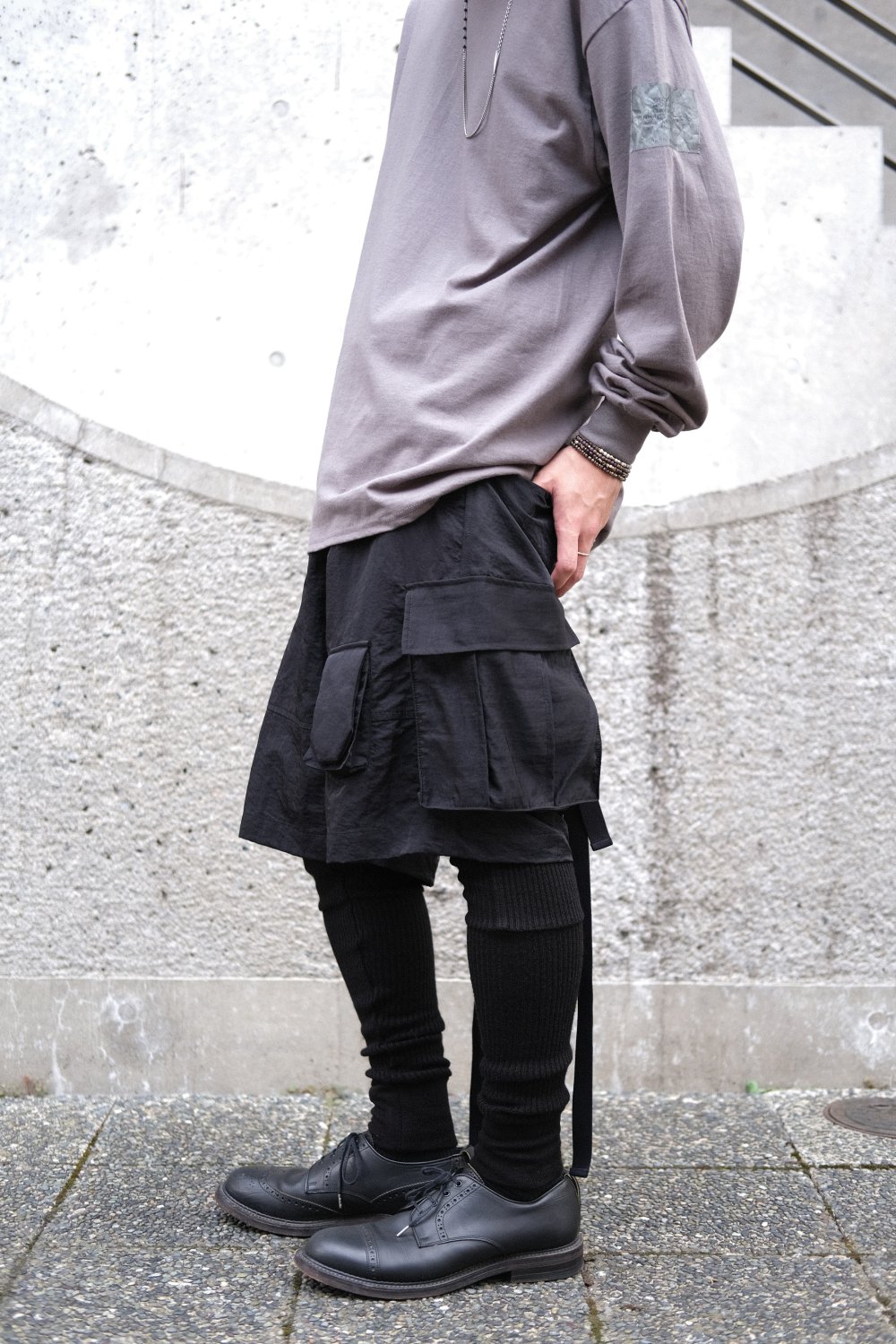 【ELLEGARDEN,the HIATUS,MONOEYES 細美武士氏着用】WIZZARD [ウィザード] 2WAY LAYERED PANTS  ＜レイヤードパンツ＞ W23AW-PA050 2023秋冬 ブラック