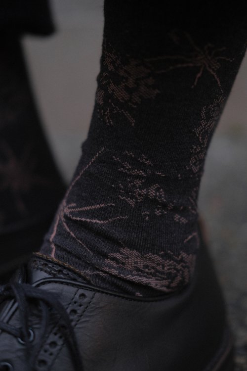 LAD MUSICIAN [ラッドミュージシャン] FROWER SPIDER SOCKS ＜フラワースパイダーソックス/靴下/花柄＞  2223-920 2023AW 3色展開