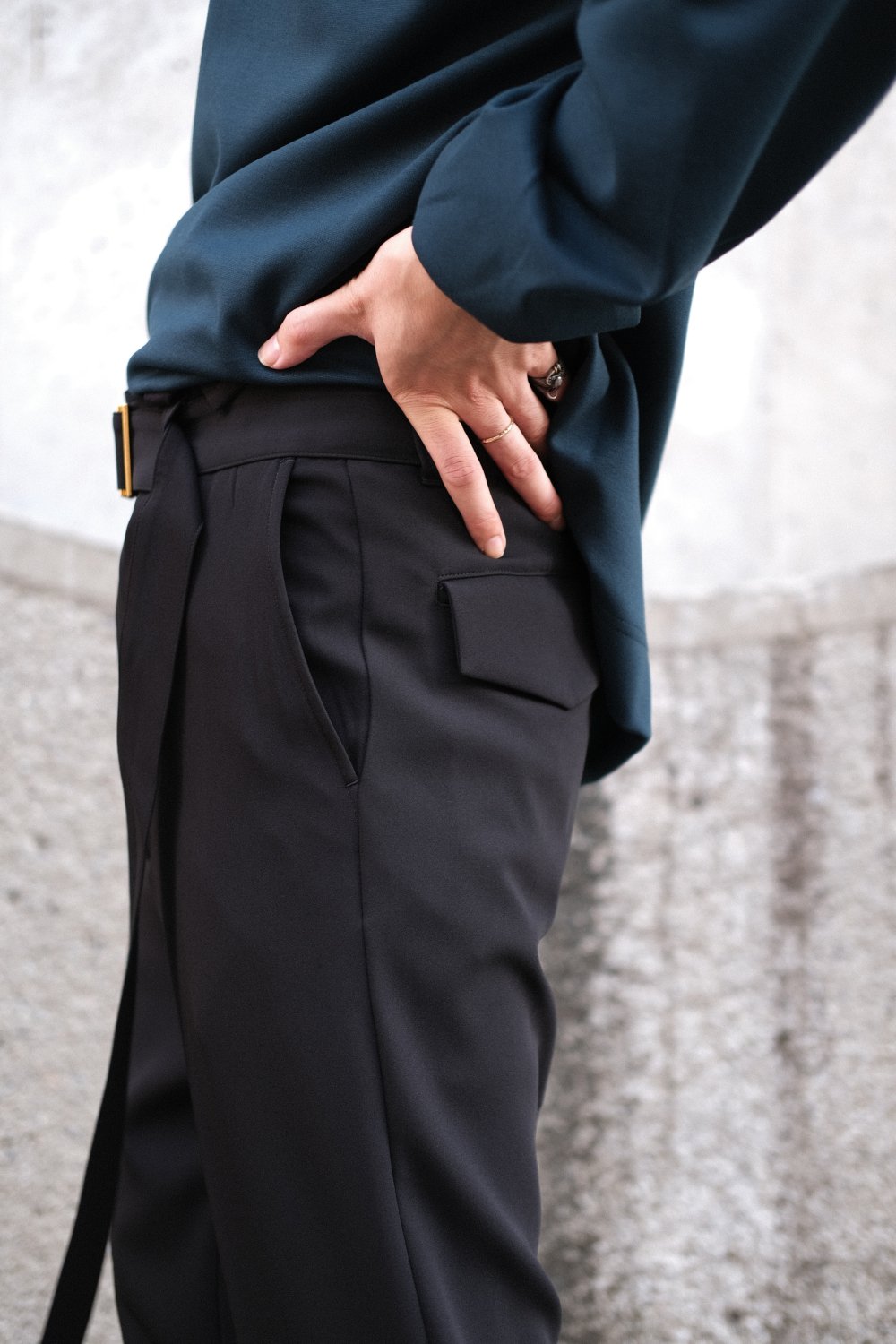 CULLNI [クルニ] Double Satin Slacks Pants ＜ダブルサテンスラックス 