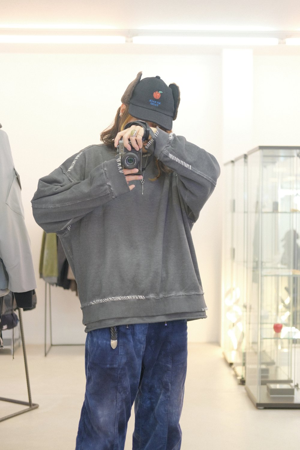 MAISON SPECIAL [メゾンスペシャル] Embroidery Over-Dye Sweat ＜エン