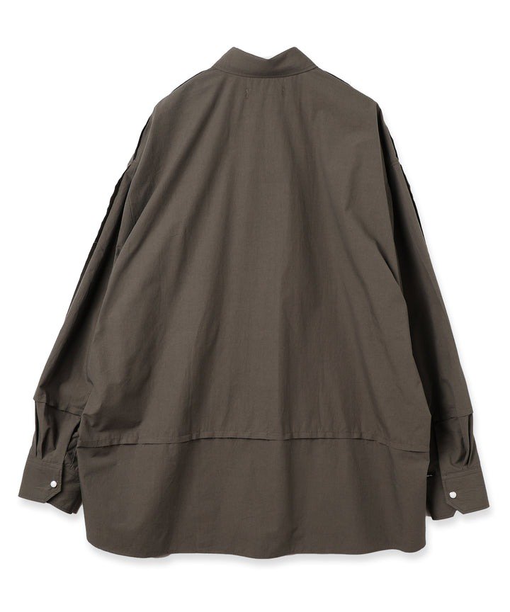 JieDa [ジエダ] B.D CUTTING OVER SHIRT＜カッティングワイドシャツ＞ CHARCOAL