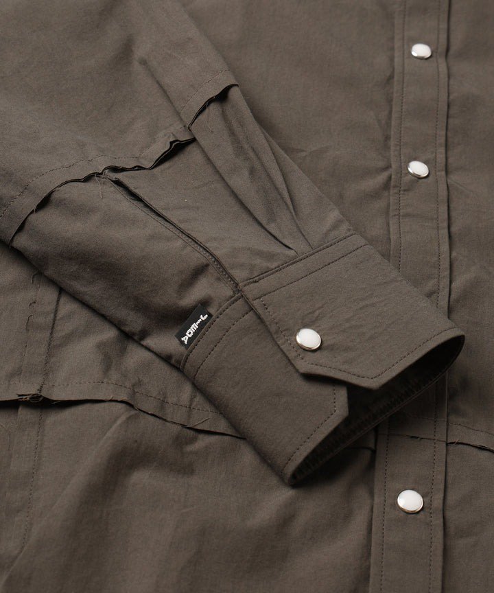 JieDa [ジエダ] B.D CUTTING OVER SHIRT＜カッティングワイドシャツ＞ CHARCOAL