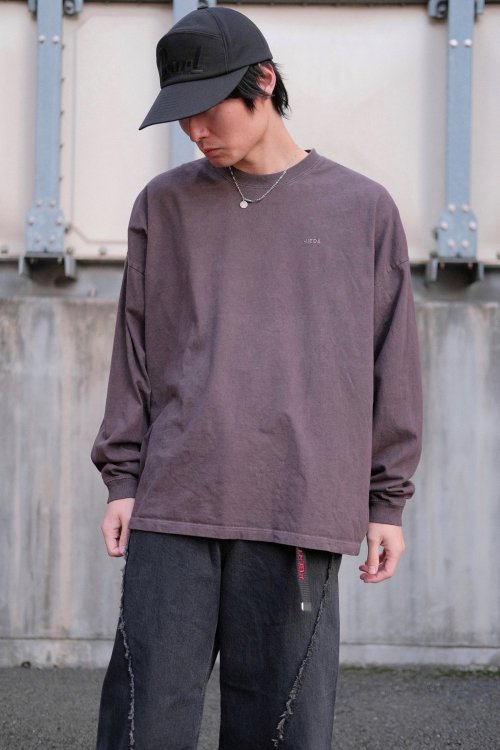 JieDa [ジエダ] OVERDYE EMBROIDERY L/S TEE SHIRT ＜ロゴ刺繍オーバー