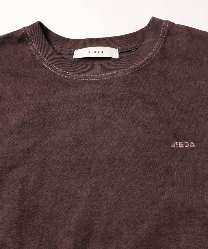 JieDa [ジエダ] OVERDYE EMBROIDERY L/S TEE SHIRT ＜ロゴ刺繍オーバー 