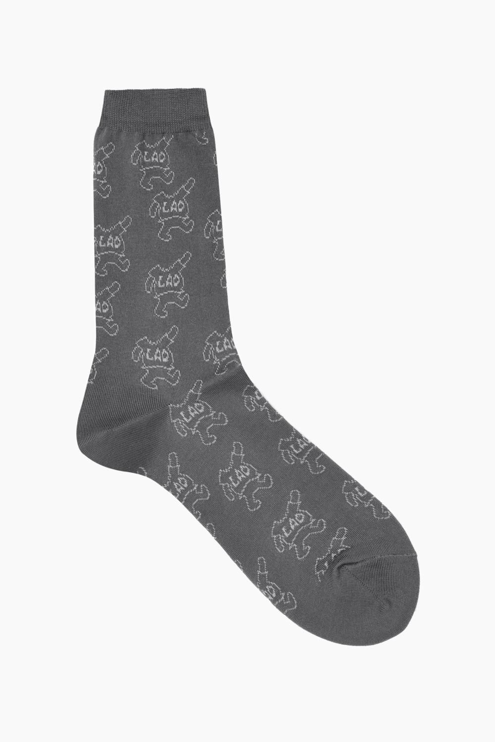 LAD MUSICIAN ROSE TIE ブラック×チャコール ソックスセット