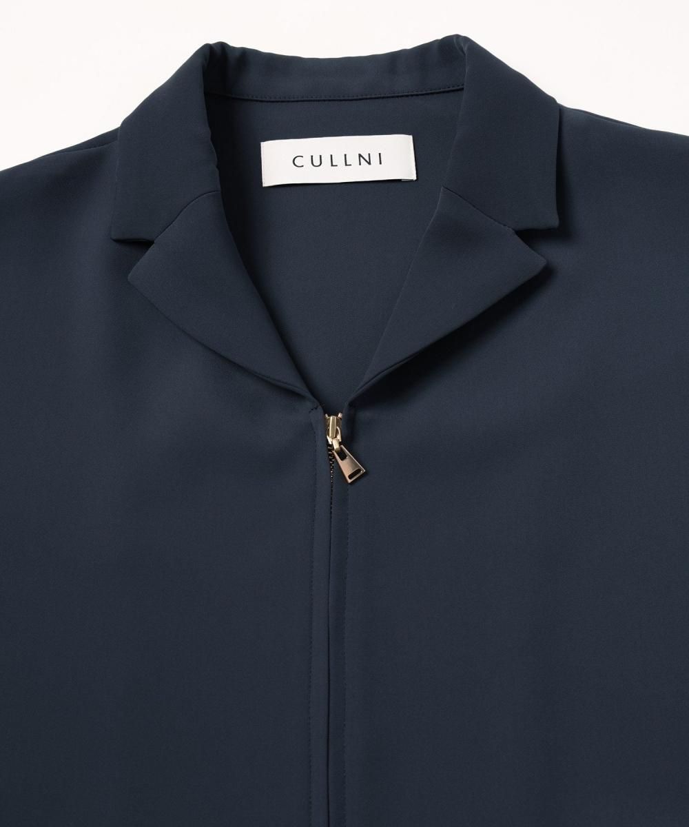 CULLNI [クルニ] Double Satin Mini Tailored Zip Short Sleeve