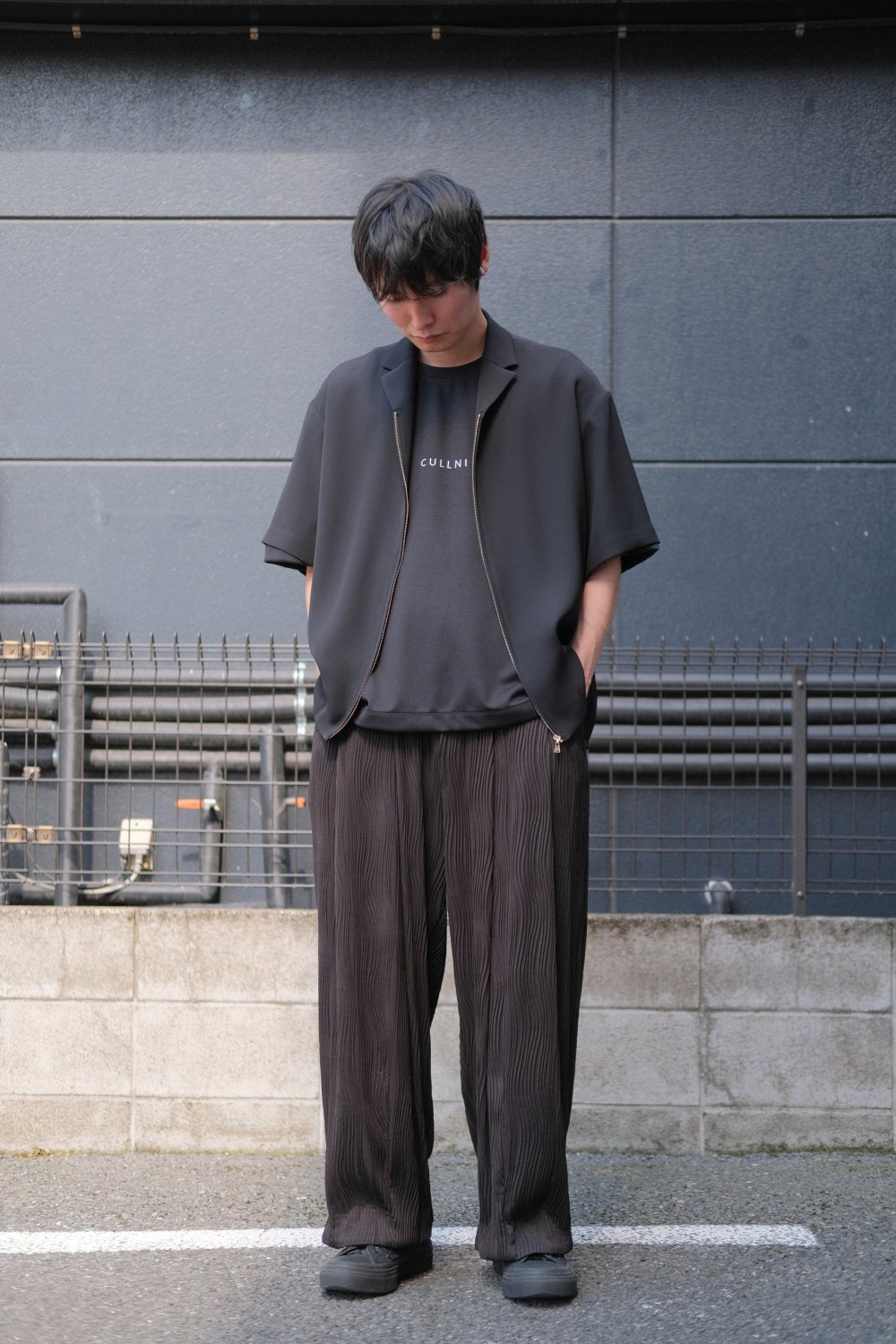 glamb [グラム] Willow Crepe Pants＜ウィロークレープパンツ＞ GB0224/P16 24SUMMER BLACK