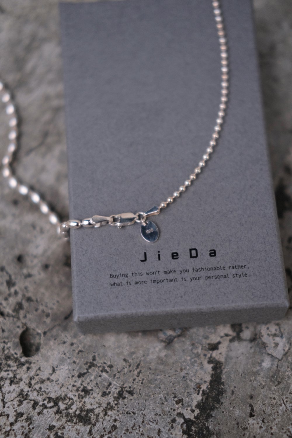 JieDa [ジエダ] 925 SILVER SWITCHING CHAIN BALL NECKLACE＜シルバー925スイッチングチェーンボール ネックレス＞ Jie-24W-GD05 2024AW/秋冬 SILVER925