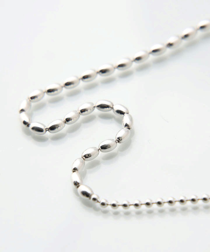 JieDa [ジエダ] 925 SILVER SWITCHING CHAIN BALL NECKLACE＜シルバー925スイッチングチェーンボール ネックレス＞ Jie-24W-GD05 2024AW/秋冬 SILVER925