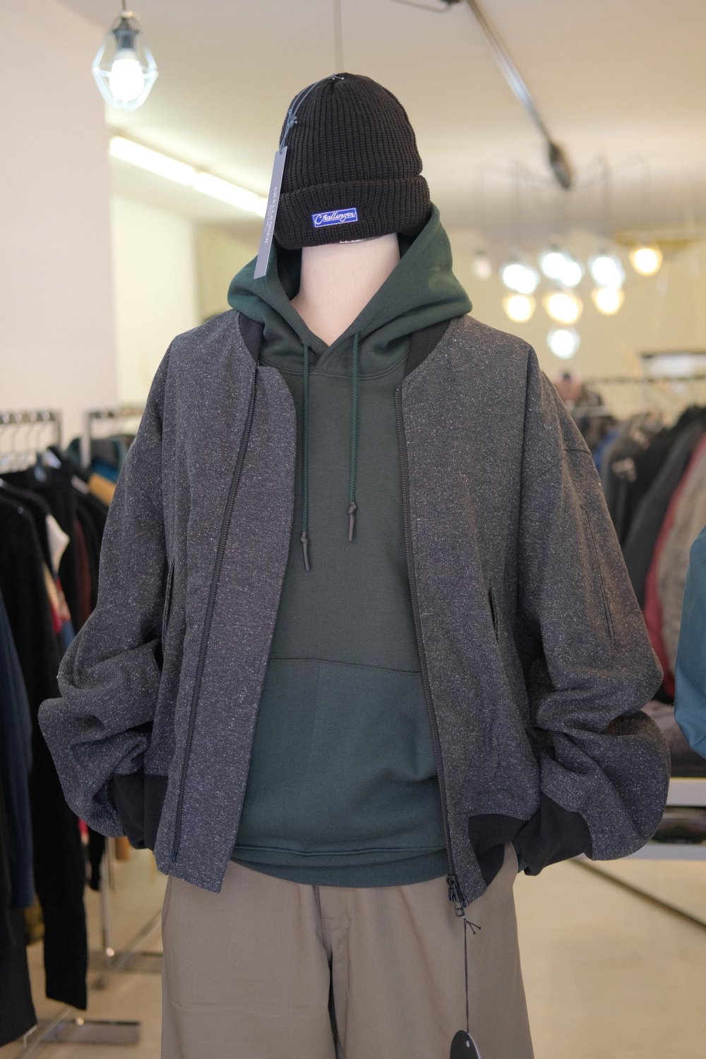 N.HOOLYWOOD [エヌハリウッド] TPES HOODED SWEATSHIRT＜スウェットパーカー＞ 9242-CS80 pieces  2024AW 2色展開(GREEN/NAVY)