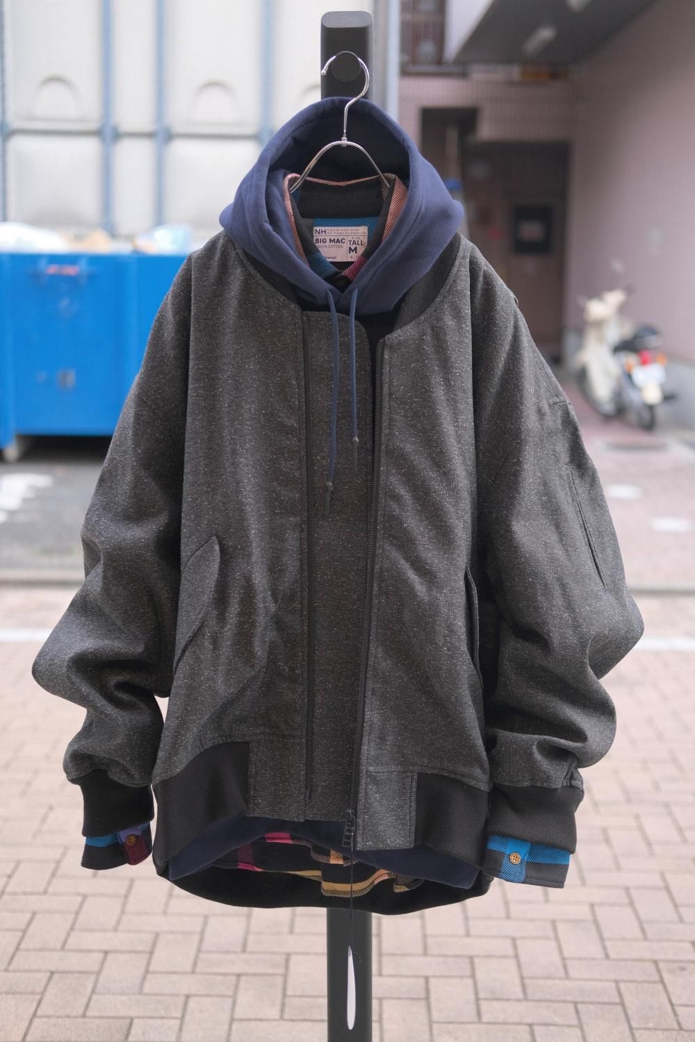 N.HOOLYWOOD [エヌハリウッド] TPES HOODED SWEATSHIRT＜スウェットパーカー＞ 9242-CS80 pieces  2024AW 2色展開(GREEN/NAVY)