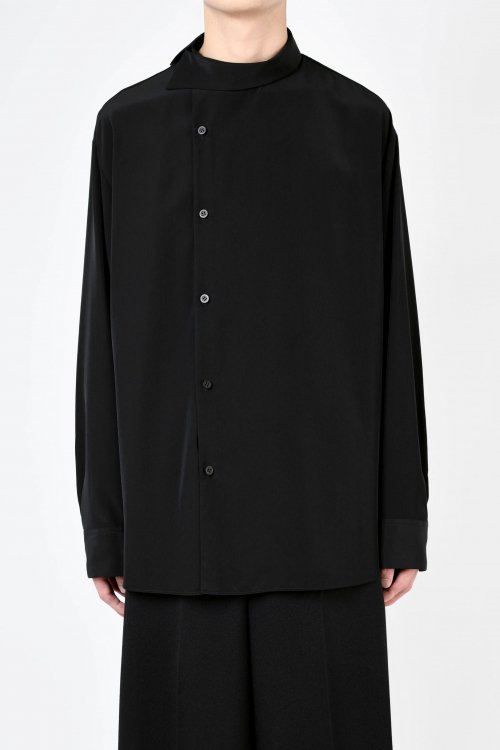 LAD MUSICIAN [ラッドミュージシャン] 2WAY DECHINE DIAGONAL BIG SHIRT＜デシンダイアゴナルビッグシャツ＞  2224-107 2024AW/秋冬 BLACK