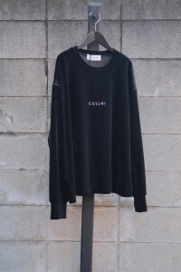 <img class='new_mark_img1' src='https://img.shop-pro.jp/img/new/icons2.gif' style='border:none;display:inline;margin:0px;padding:0px;width:auto;' />CULLNI [] Logo Embroidery Stretch Velour Pulloverɽȥå٥ץ륪С 24-AW-032B 2024AW BLACK