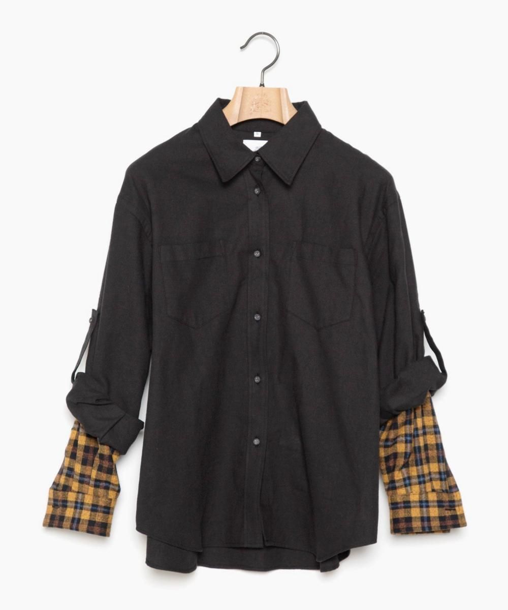 【STOF(ストフ)】Layer Sleeve Shirt シャツ STOF [ストフ] Layer Sleeve Shirt＜レイヤードスリーブシャツ