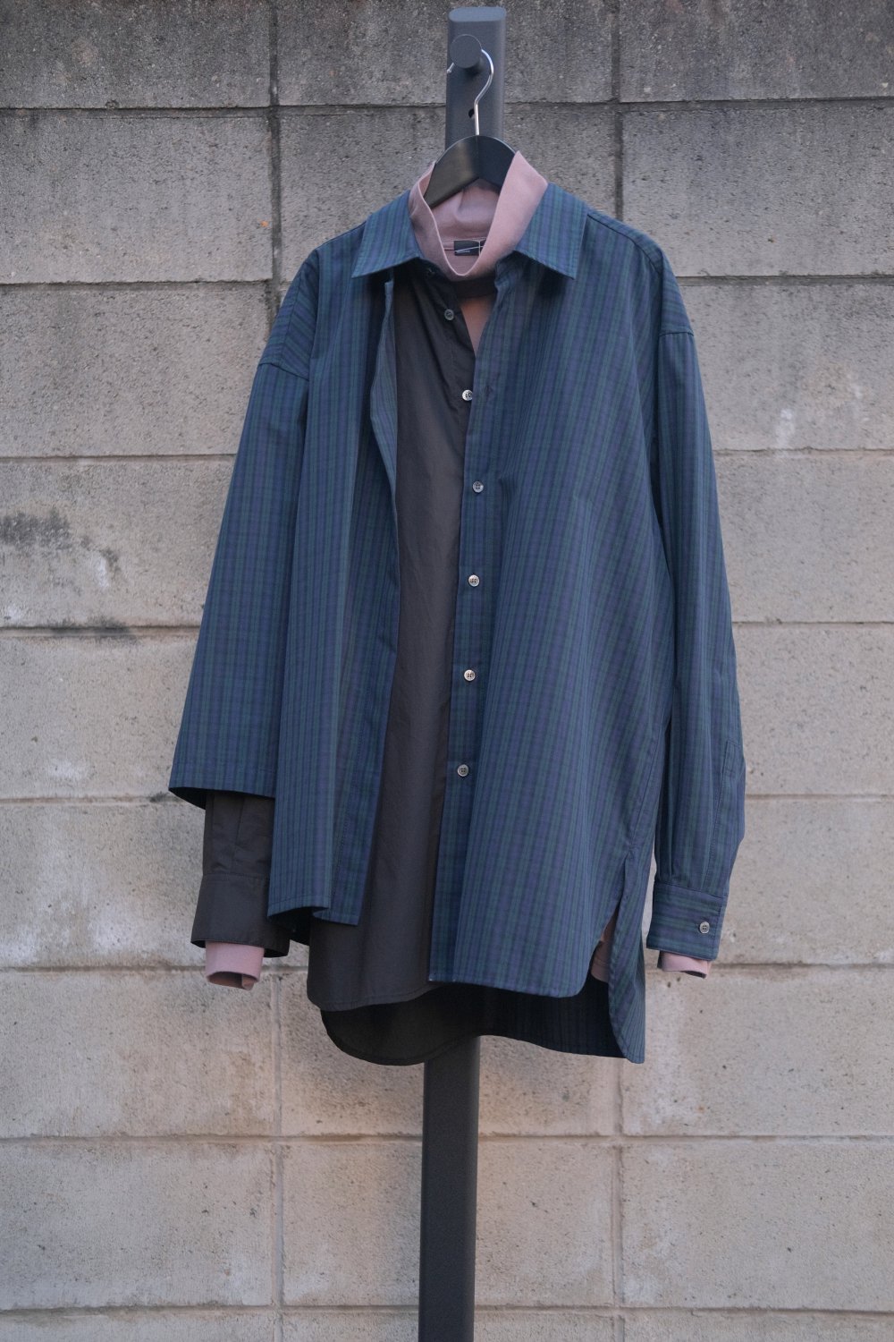 WIZZARD [ウィザード] 3WAY DOCKING FLIP SHIRT＜ドッキングフラップシャツ＞ W24AW-SH010 2024AW/秋冬  BLACK×WATCH CHECK