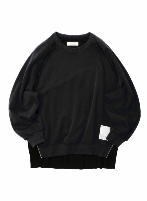 WIZZARD [ウィザード] LAYERED ZIP SWEAT＜レイヤードジップスウェット＞ W24AW-DC020 2024AW/秋冬 2色展開( BLACK/CHARCOAL)