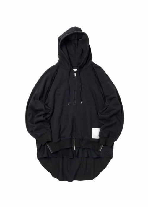 WIZZARD [ウィザード] LAYERED ZIP HOODIE＜レイヤードジップパーカー＞ W24AW-DC010 2024AW/秋冬 2色展開( BLACK/CHARCOAL)