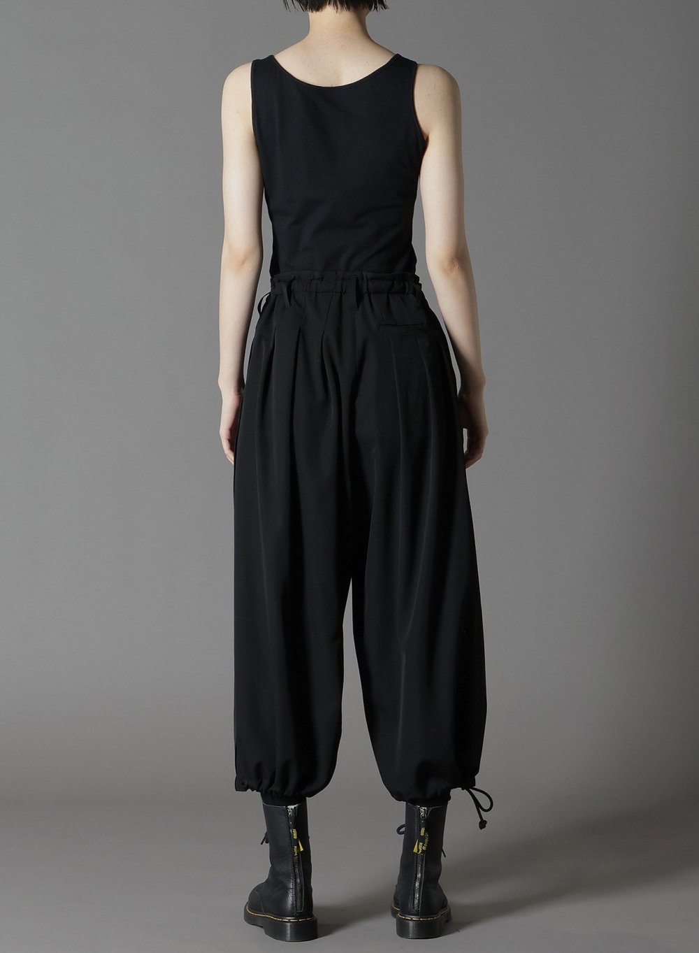 Ground Y [グラウンドワイ] GABARDINE BALLOON PANTS＜ギャバジンバルーンパンツ＞ GO-P03-100 2024AW  BLACK