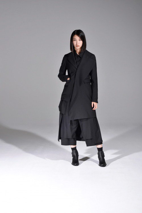 Ground Y [グラウンドワイ] GABARDINE ASYMMETRIC JACKET＜ギャバジンアシンメトリージャケット＞  GO-J01-100 2024AW BLACK