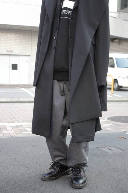 Ground Y [グラウンドワイ] GABARDINE ASYMMETRIC JACKET＜ギャバジンアシンメトリージャケット＞  GO-J01-100 2024AW BLACK