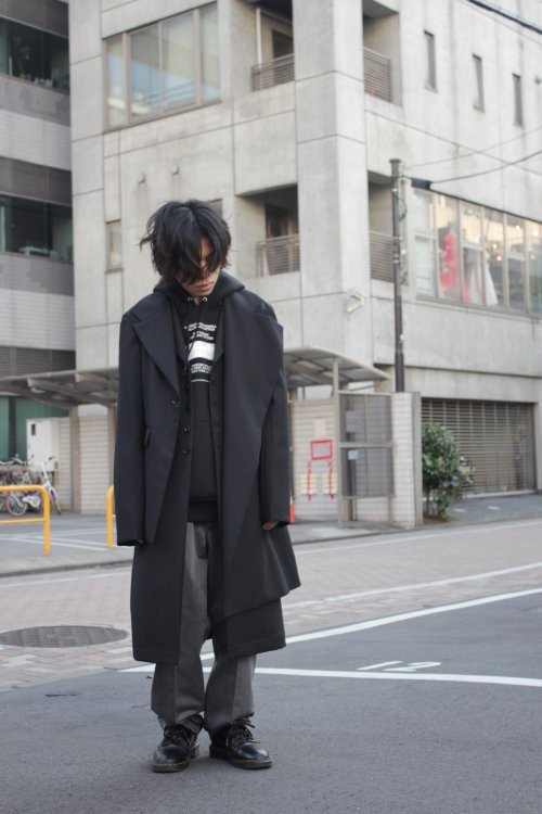 Ground Y [グラウンドワイ] GABARDINE ASYMMETRIC JACKET＜ギャバジンアシンメトリージャケット＞  GO-J01-100 2024AW BLACK