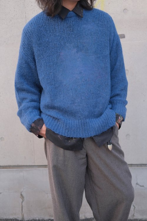 MAISON SPECIAL [メゾンスペシャル] Prime-Over Sheer Mohair Wool Knit Pullover  11242361206 2024AW 2色展開(CHARCOAL GRAY/BLUE)