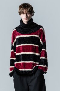 <img class='new_mark_img1' src='https://img.shop-pro.jp/img/new/icons2.gif' style='border:none;display:inline;margin:0px;padding:0px;width:auto;' />2024AWͽglamb [] Turtle Neck Border Knit㥿ȥͥåܡ˥åȡ GB0324/KNT07 2024AW BLACK