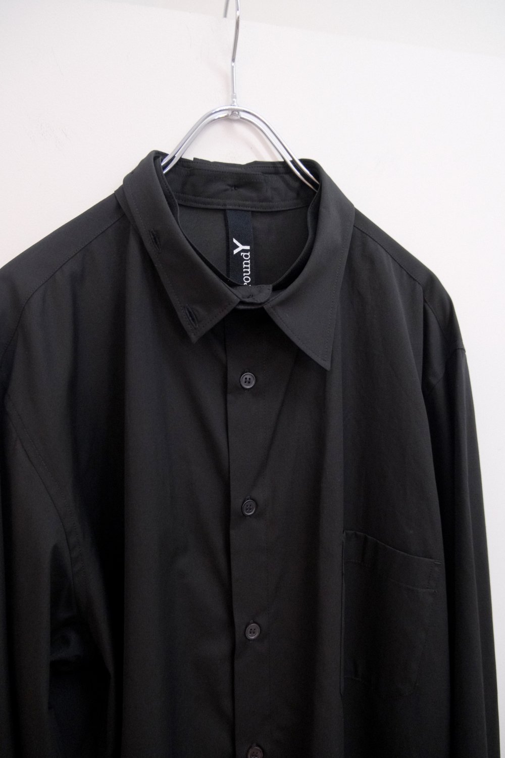 Ground Y [グラウンドワイ] SPARE COLLAR BIG SHIRT COAT＜多重襟シャツコート＞ GO-B11-001 2024AW  BLACK