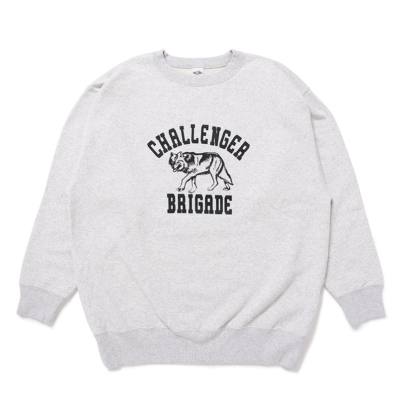 CHALLENGER [チャレンジャー] WOLF COLLEGE C/N SWEAT＜ウルフカレッジクルーネックスウェット＞ CLG-SW  024-006 2024AW/秋冬 2色展開