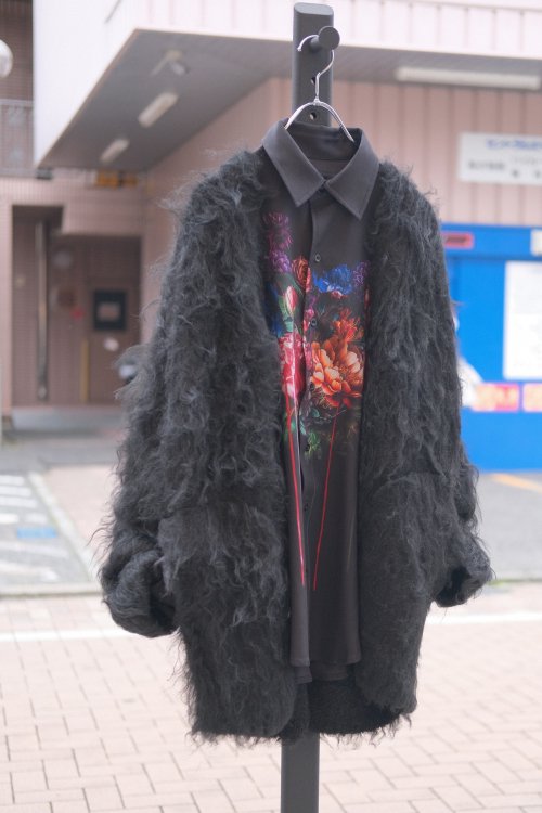 LAD MUSICIAN [ラッドミュージシャン] LOOP YARN SHAGGY KNIT CARDIGAN＜ループヤーンシャギーニットカーディガン＞  2224-021 2024AW/秋冬 BLACK