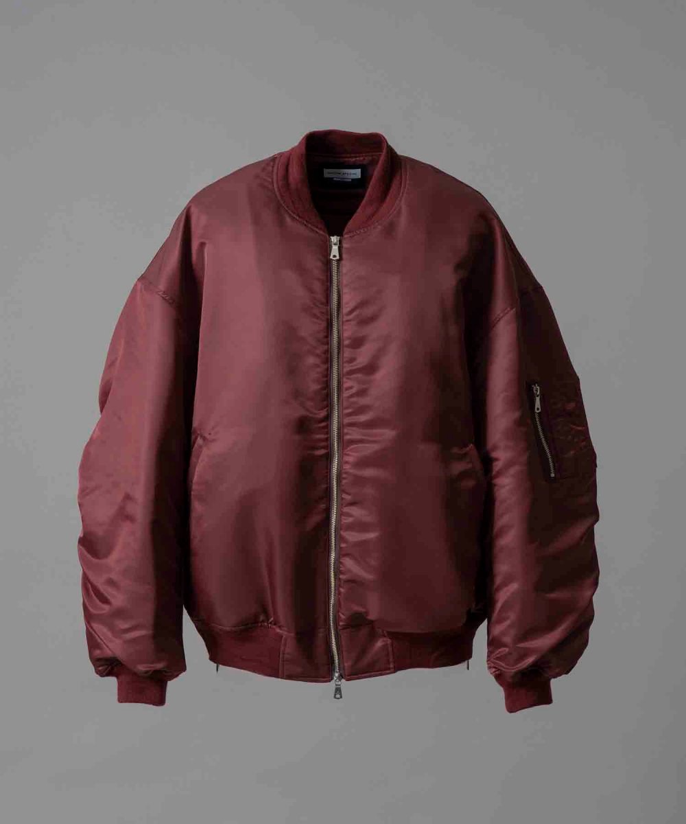 MAISON SPECIAL [メゾンスペシャル] Prime-Over Nylon MA-1 Bomber Jacket  11242211215/ミリタリーブルゾン 2024AW/秋冬 WINE RED