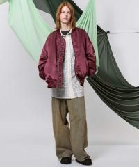 MAISON SPECIAL [メゾンスペシャル] Prime-Over Nylon MA-1 Bomber Jacket  11242211215/ミリタリーブルゾン 2024AW/秋冬 WINE RED