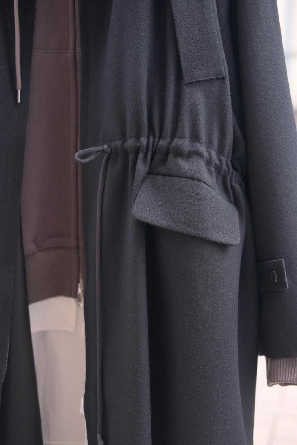 Dulcamara ドゥルカマラ よそいきオーバーフラップロングコート 2色展開