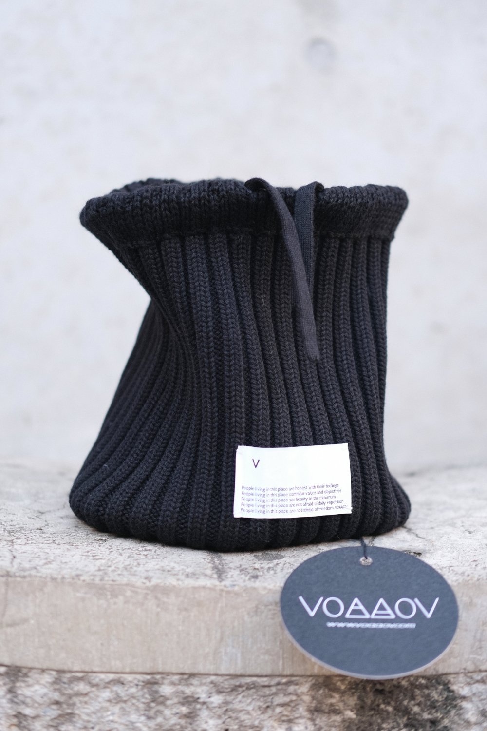 VOAAOV [ヴォアーブ] 2WAY WOOL SNOOD KNIT CAP＜ウールスヌードニットキャップ＞ VOWKK 24AW/24秋冬  BLACK