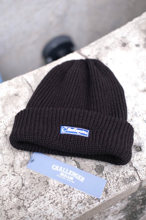 CHALLENGER [チャレンジャー] BAR LOGO KNIT CAP＜バーロゴニットキャップ＞ CLG-AC024-047 24AW/24秋冬  BLACK