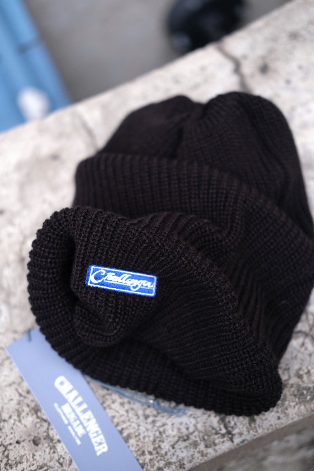 CHALLENGER [チャレンジャー] BAR LOGO KNIT CAP＜バーロゴニットキャップ＞ CLG-AC024-047 24AW/24秋冬  BLACK