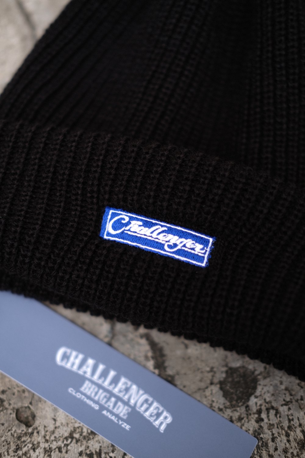 CHALLENGER [チャレンジャー] BAR LOGO KNIT CAP＜バーロゴニットキャップ＞ CLG-AC024-047 24AW/24秋冬  BLACK