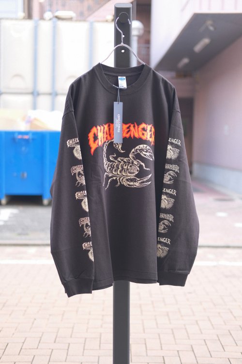 CHALLENGER [チャレンジャー] L/S SCORPION TEE＜スコーピオンロングスリーブTシャツ＞ CLG-TS 024-025  24AW/24秋冬 BLACK