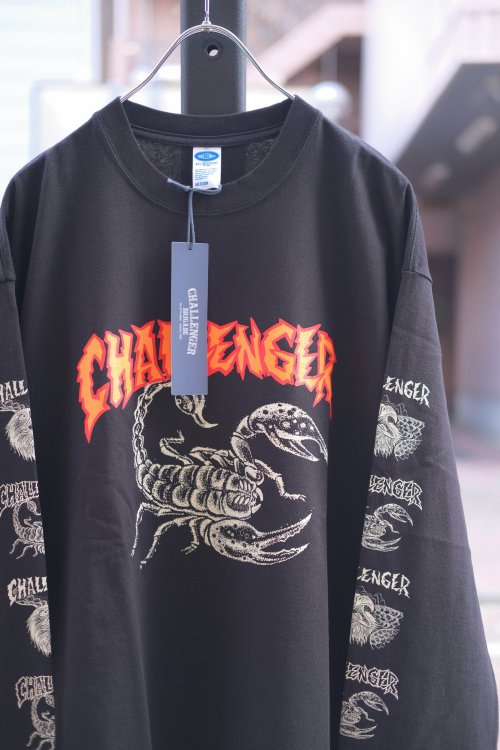 CHALLENGER [チャレンジャー] L/S SCORPION TEE＜スコーピオンロングスリーブTシャツ＞ CLG-TS 024-025  24AW/24秋冬 BLACK