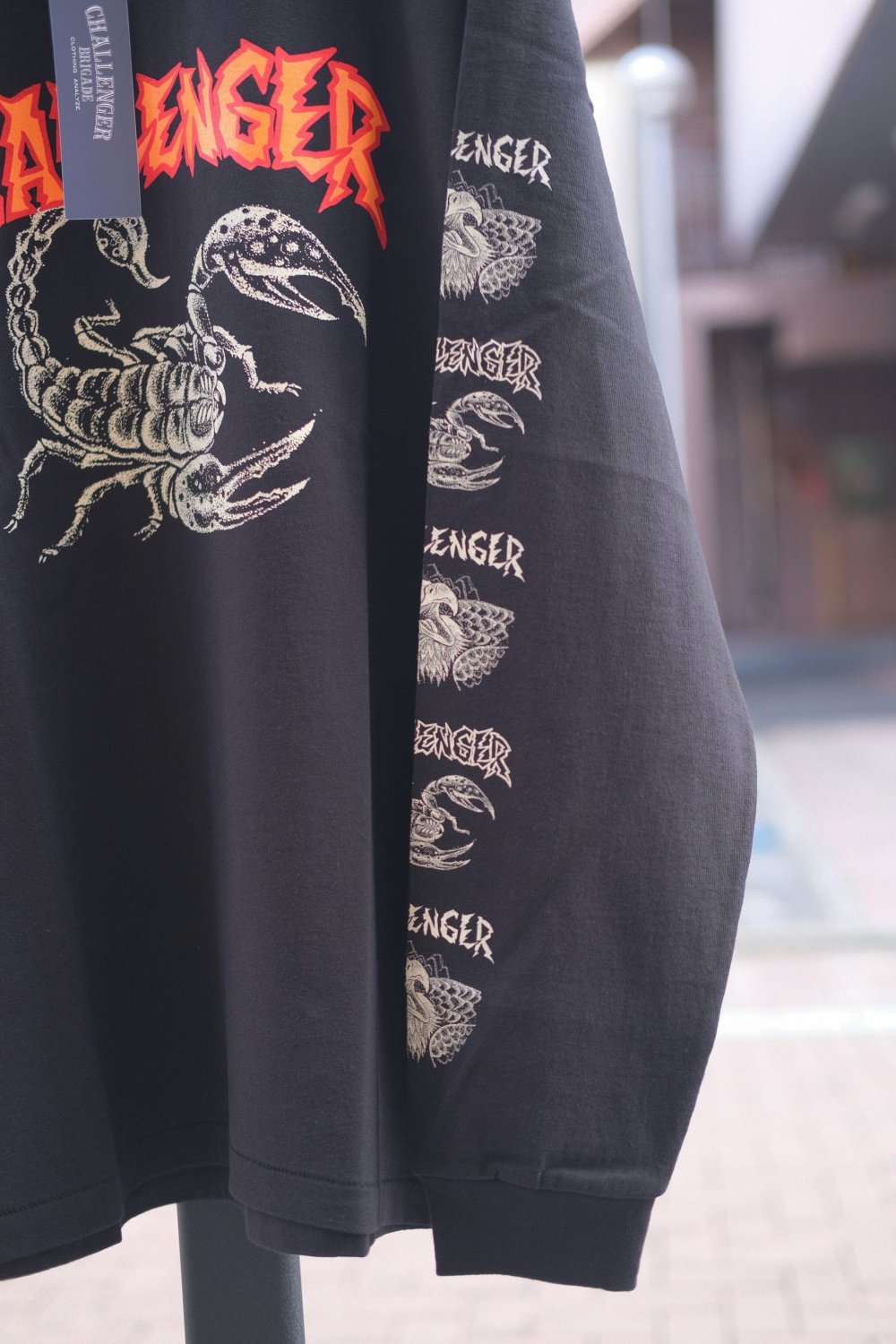 CHALLENGER [チャレンジャー] L/S SCORPION TEE＜スコーピオンロングスリーブTシャツ＞ CLG-TS 024-025  24AW/24秋冬 BLACK