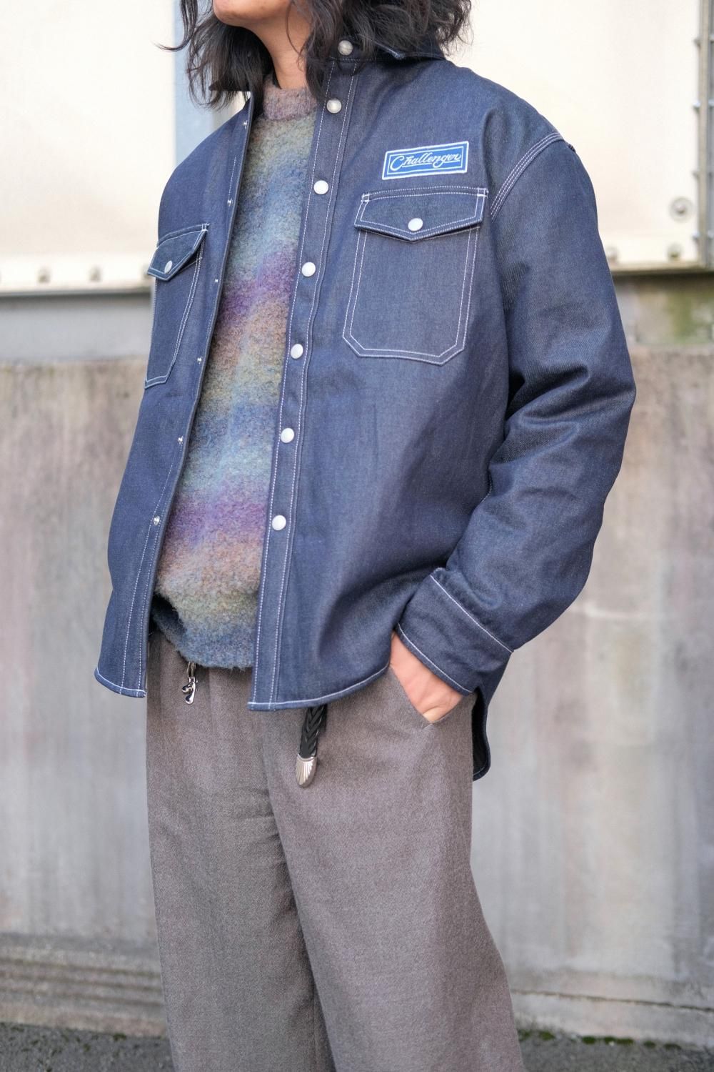 L/S TIE DYE SLEEVE DENIM SHIRT デニムシャツ-チャレンジャー 通販 CHALLENGER 店舗-SOWLD