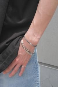 <img class='new_mark_img1' src='https://img.shop-pro.jp/img/new/icons2.gif' style='border:none;display:inline;margin:0px;padding:0px;width:auto;' />JieDa [] SWITCHING BRACELET㥹å󥰥֥쥹åȡ Jie-25S-GD15 25SS/25ղ SILVER