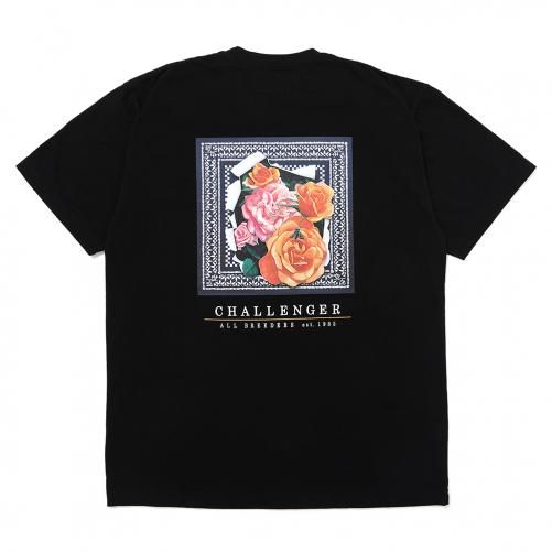 極美品 25SS CHALLENGER ローズ バンダナ Tシャツ 328P△の通販