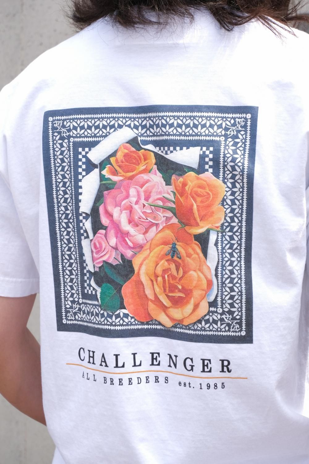 極美品 25SS CHALLENGER ローズ バンダナ Tシャツ 328P△の通販
