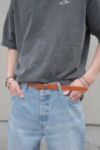 <img class='new_mark_img1' src='https://img.shop-pro.jp/img/new/icons2.gif' style='border:none;display:inline;margin:0px;padding:0px;width:auto;' />ڻĤ鷺glamb/ Round Buckle Belt/饦ɥХå٥ GB0125/AC06 2025SS 2Ÿ
